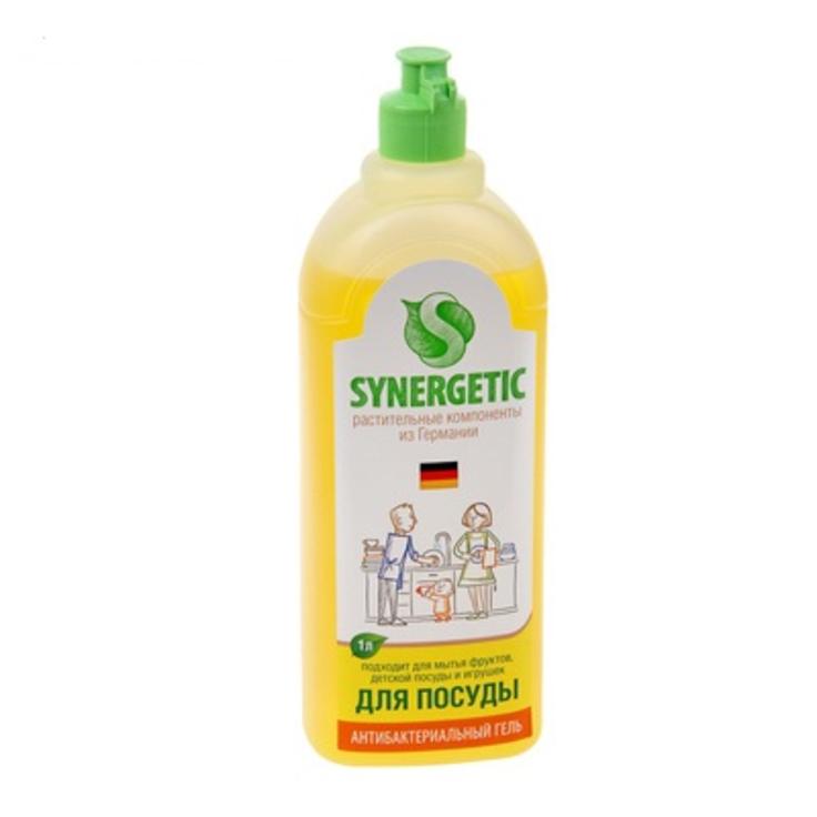 SYNERGETIC Биоразлагаемое средство для мытья посуды "Лимон" 1 л