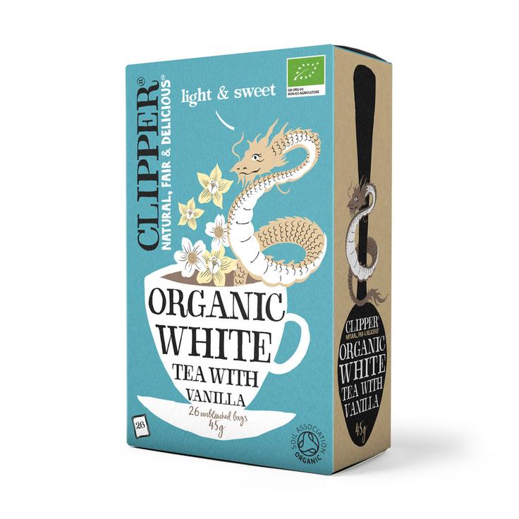 CLIPPER органический белый чай с ванилью 26 пакетиков 45 г