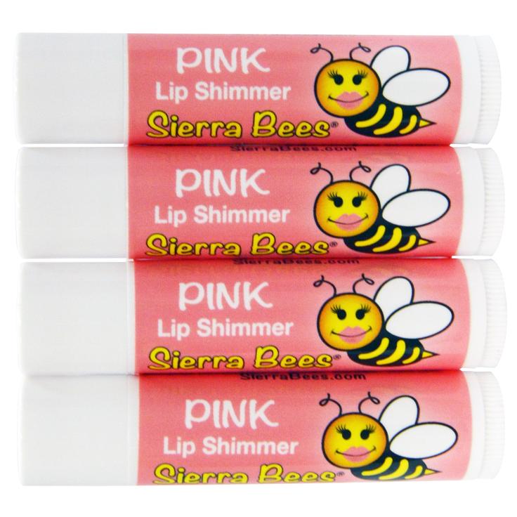 Органический тонированный розовый бальзам-блеск для губ Sierra Bees на основе воска 4.25 г