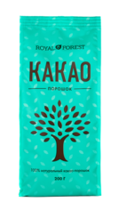 Какао-порошок натуральный ROYAL FOREST, 200 г