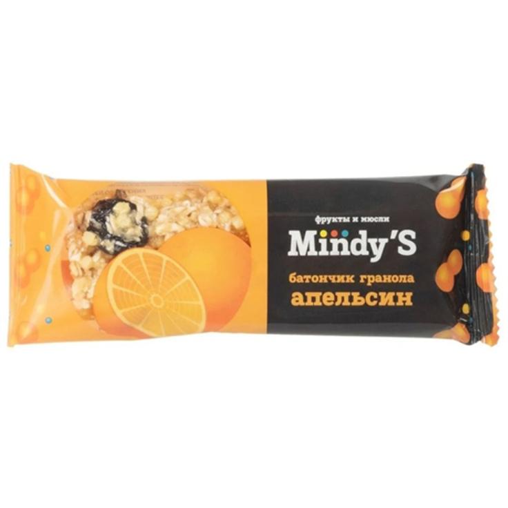 Батончик натуральный гранола "Апельсин" Mindy's 35 г