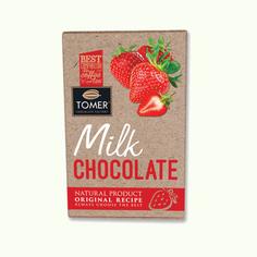 Молочный шоколад с клубникой ТОМЕР, 90 г