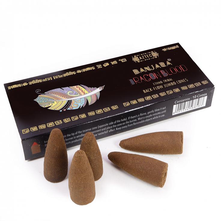 Благовония BANJARA Ethno Backflow Dragon Blood - Кровь дракона, 10 конусов 30 г