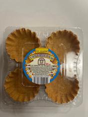 Тарталетки слоеные пшеничные для салата диаметр 65 мм высота 15-20 мм 24 штуки 96 г