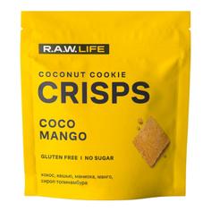 Крекеры безглютеновые без сахара "Кокос и манго" R.A.W.LIFE 35 г