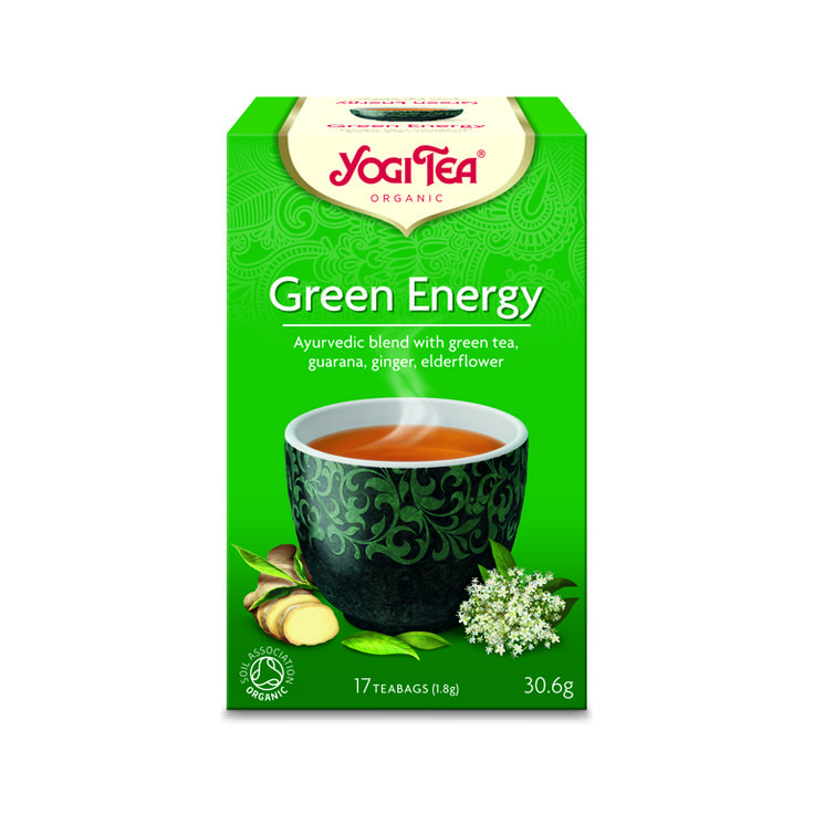 Чай органический Yogi Tea Green Energy - Зеленый чай с гуараной БИО 17 пакетиков 30.6 г