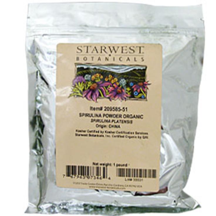 Спирулина Starwest Botanicals, порошок органический 454 г