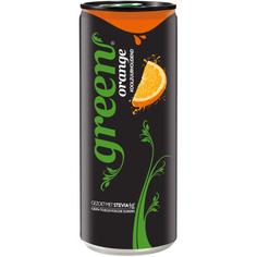 Натуральный газированный напиток без сахара ORANGE - сок апельсина GREEN COLA 330 мл