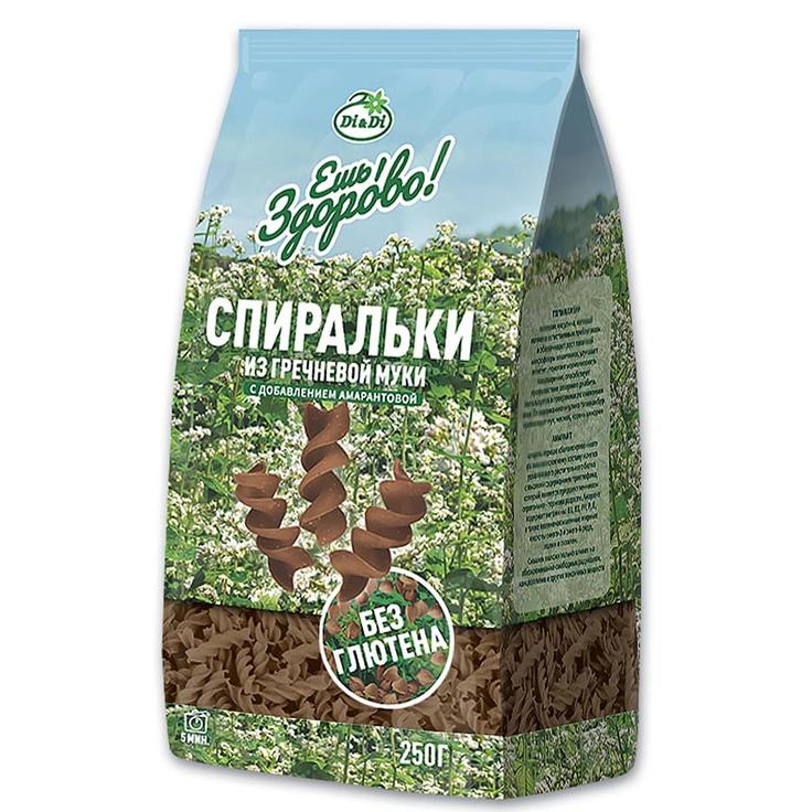 Спиральки амарантовые из гречневой муки безглютеновые Di & Di, 250 г