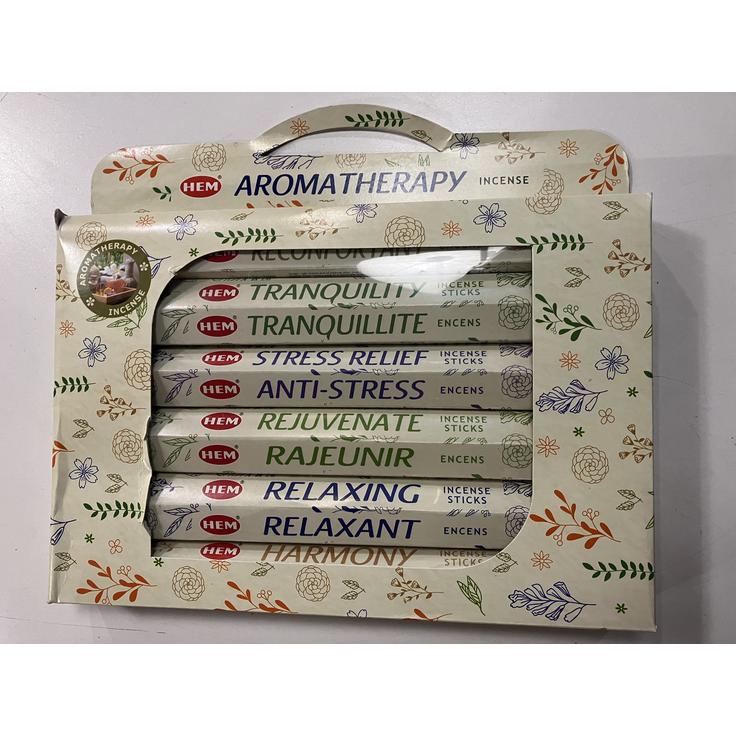 Благовония HEM AROMTHERAPY HEXA GIFT SET набор для ароматерапии из 6 упаковок по 20 палочек
