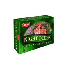 Благовония HEM безосновные Night Queen - Ночная Королева, 10 конусов