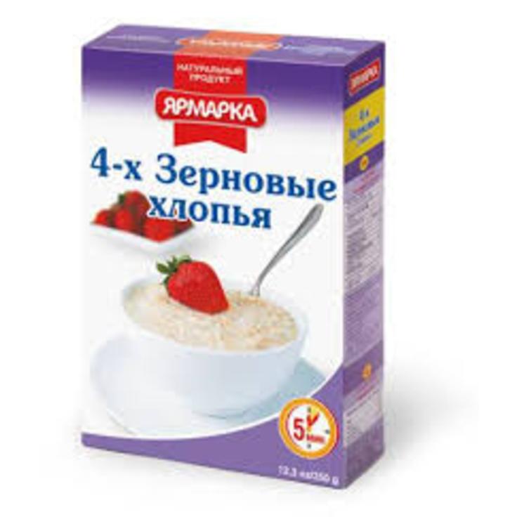 ЯРМАРКА Хлопья 4-зерновые, 350 г