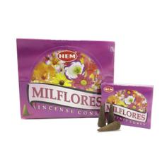 Благовония HEM безосновные Milflores - Цветочный букет, 10 конусов