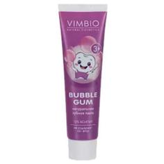 Зубная паста детская 3+ "Bubble Gum" 12% ксилита VIMBIO 65 г