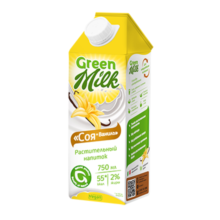 Соевое молоко "Ваниль" Green Milk СОЮЗПИЩЕПРОМ 750 мл