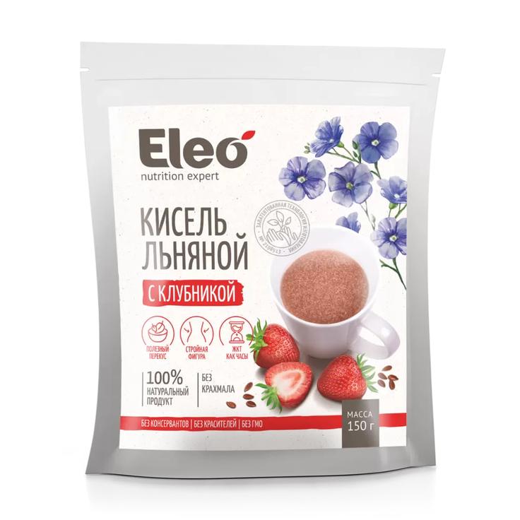 Кисель льняной с клубникой ELEO 150 г