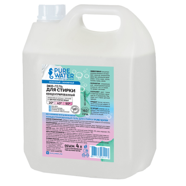 МиКо гель для стирки концентрированный "Pure Water" 4 л