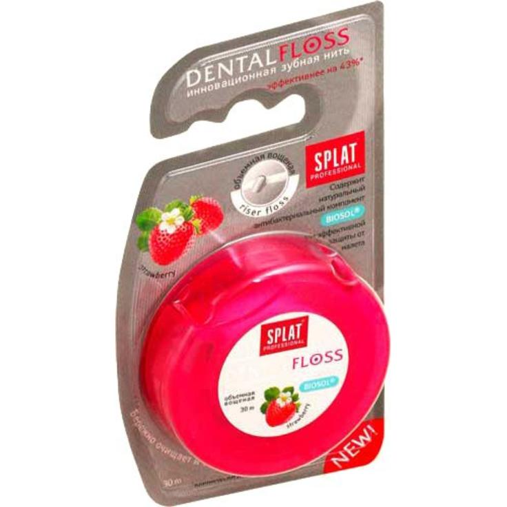 SPLAT DentalFloss объемная зубная нить с ароматом клубники