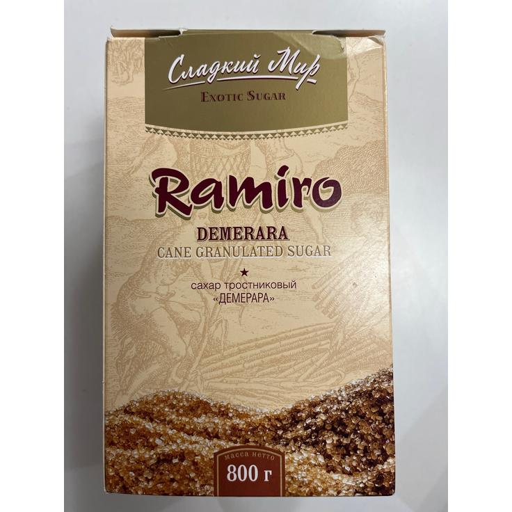 Сахар тростниковый коричневый нерафинированный Демерара RAMIRO 800 г