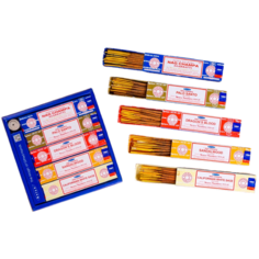Благовония Satya Mini Travel Pack 5 видов по 15 палочек длиной 11 см
