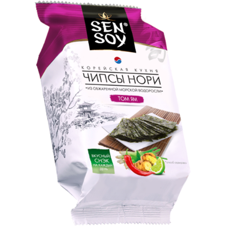 Чипсы нори том ям SEN SOY, 4.5 г