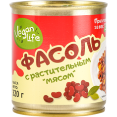Фасоль с растительным мясом Vegan Life 300 г