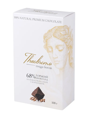 Горький шоколад 68% с кориандром и кокосовым сахаром THEOBROMA Пища Богов, 100 г