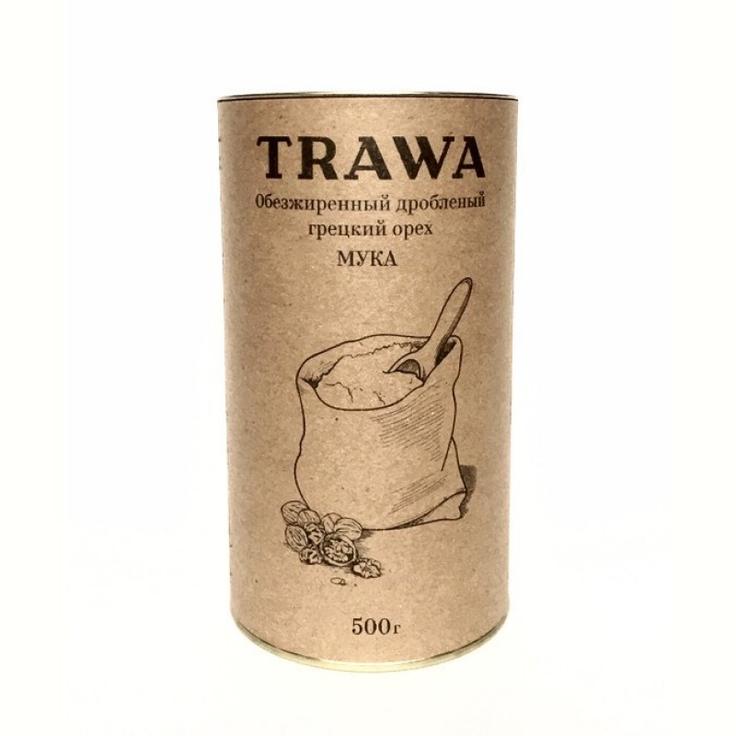 Мука из грецкого ореха (обезжиренный дробленый грецкий орех) TRAWA 500 г