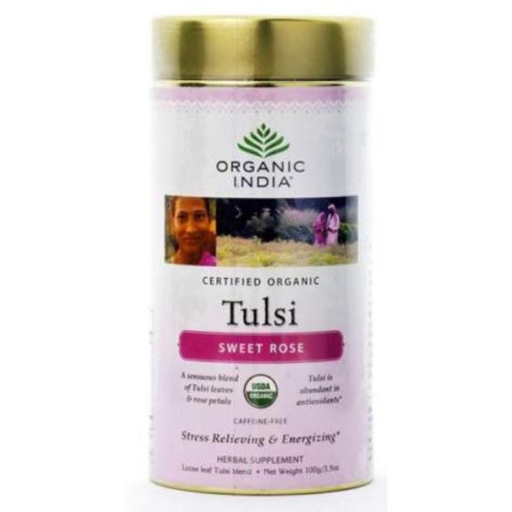Чай травяной тулси со сладкой розой ORGANIC INDIA 100 г