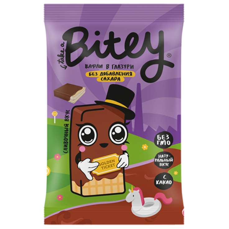 Вафли без сахара "Сливочный вкус с какао" Bitey 35 г