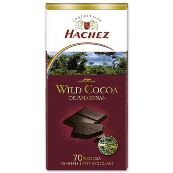 Шоколад горький 70% "Дикие какао-бобы Амазонии" Hachez, 100 г