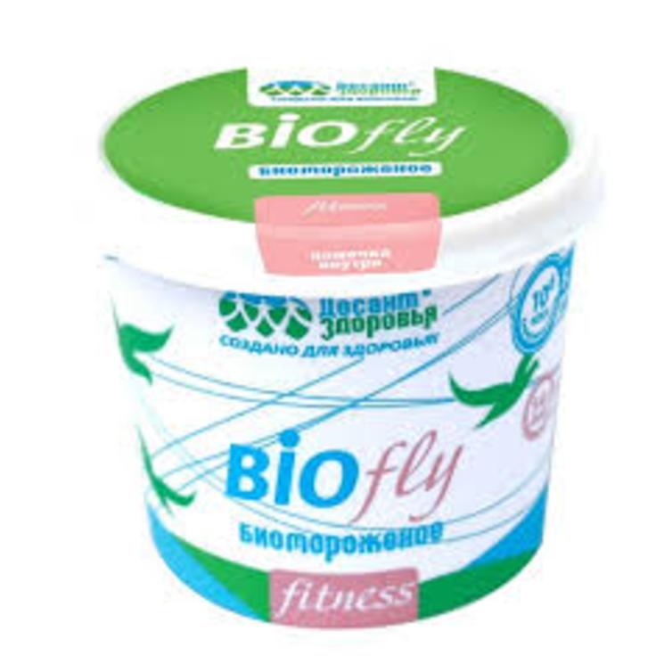 Биомороженое BIOfly fitness "Десант здоровья" молочное ванильное 3% в картонном стаканчике, 45 г