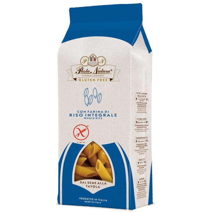 Пенне из цельнозернового риса безглютеновые PASTA NATURA 250 г