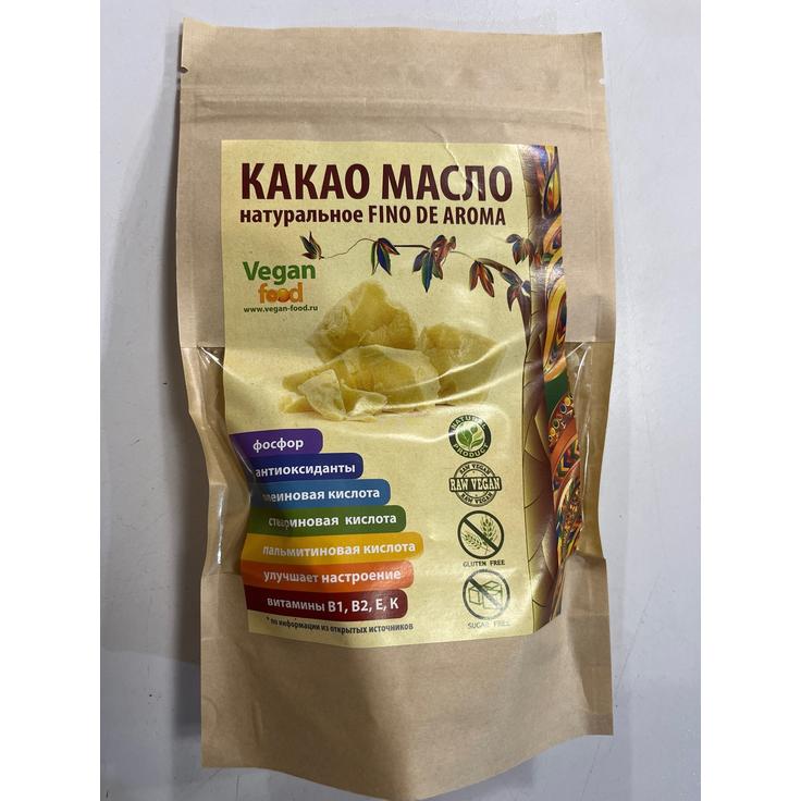 Какао-масло натуральное Fina de aroma премиум VEGAN FOOD, 100 г