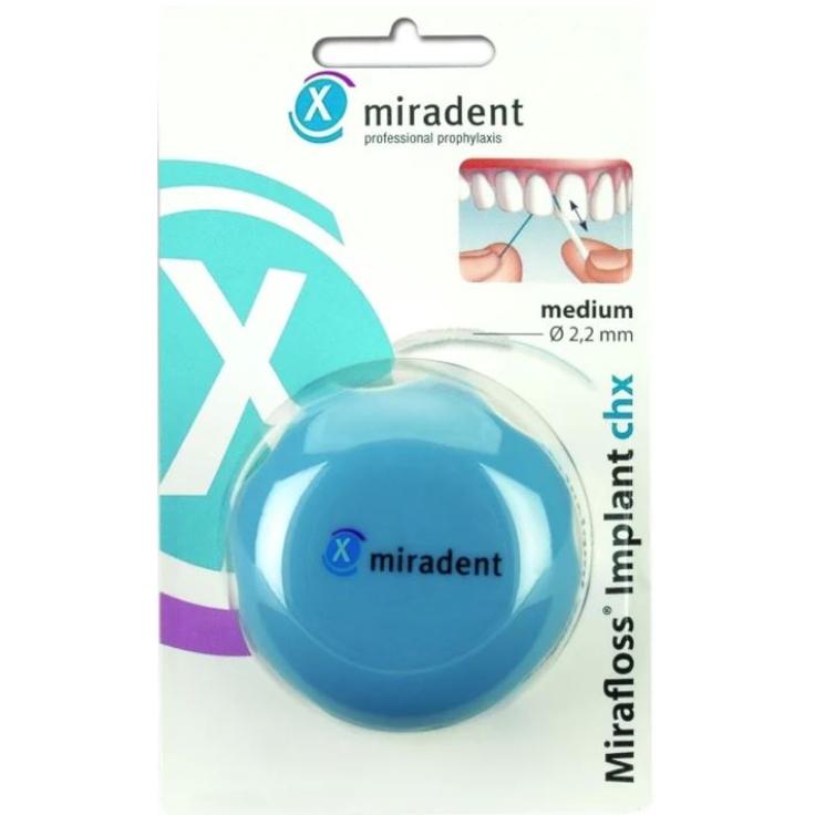 Зубная нить для имплантов и брекетов - средняя 2.2 мм 50 штук - miradent Mirafloss Implant chx