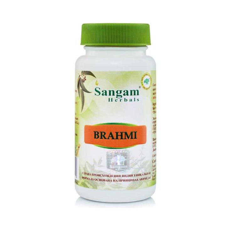 Брахми чурна в таблетках по 650 мг Sangam Herbals 60 штук