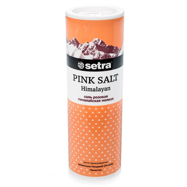 Гималайская соль розовая мелкая в солонке SETRA, 250 г