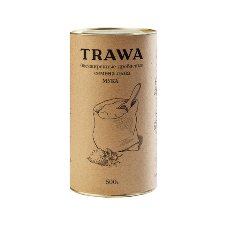 Мука льняная (обезжиренные дробленые семена льна) TRAWA 500 г