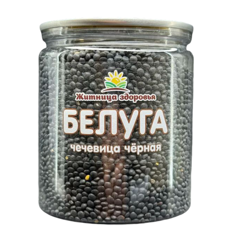 Чечевица черная БЕЛУГА "Житница здоровья" в банке 400 г