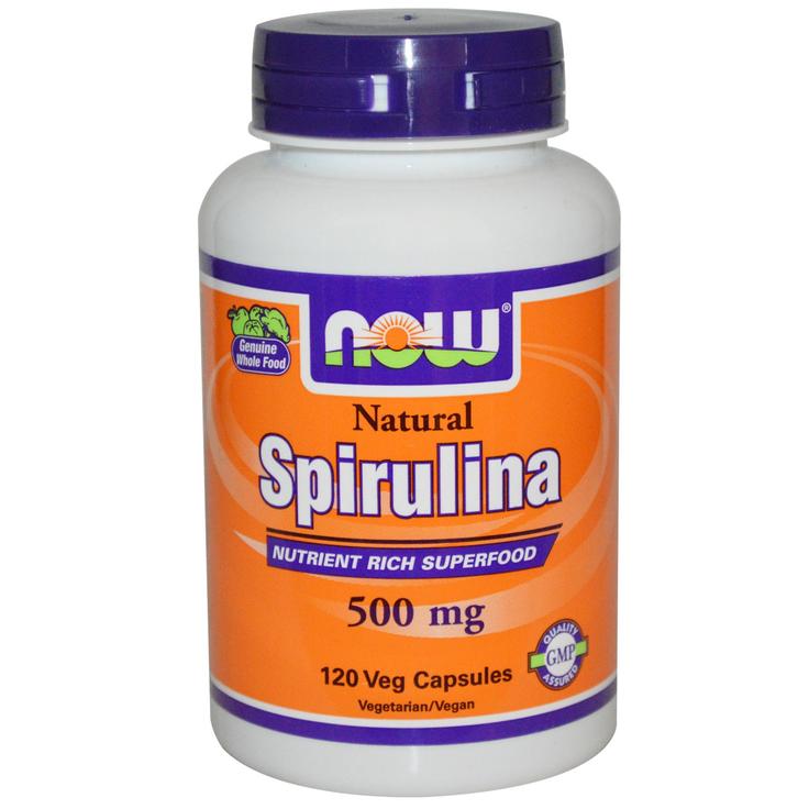 Спирулина NOW FOODS, в таблетках органическая 120 штук по 500 мг