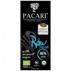 Живой сыроедный темный шоколад Pacari 85% какао-бобов, 50 г