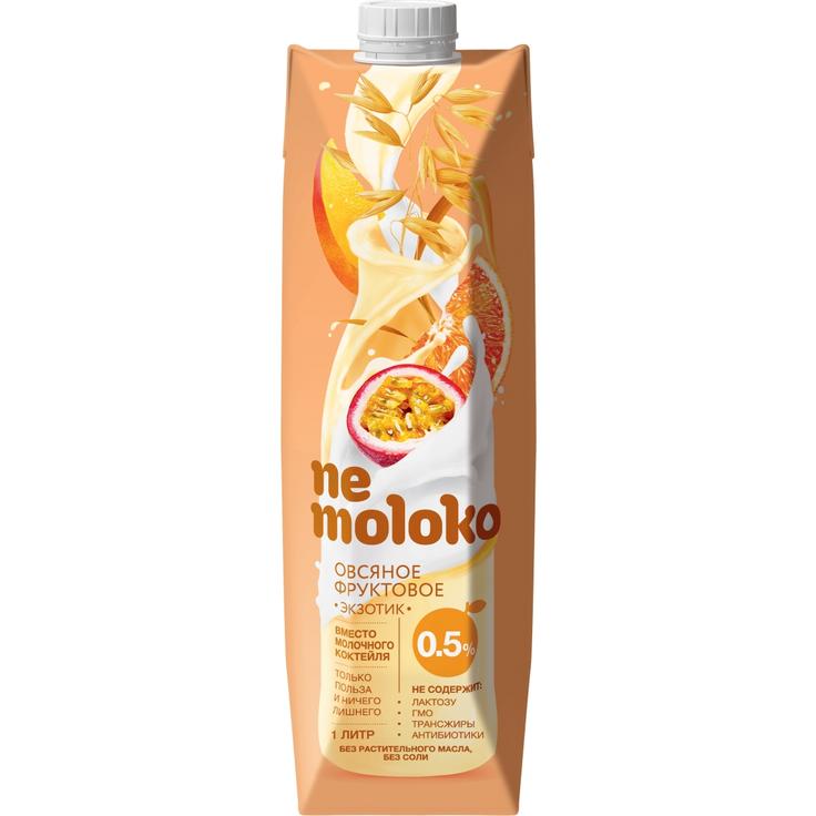 Овсяное фруктовое молоко "Экзотик" 0,5% жирности NEMOLOKO 1 л
