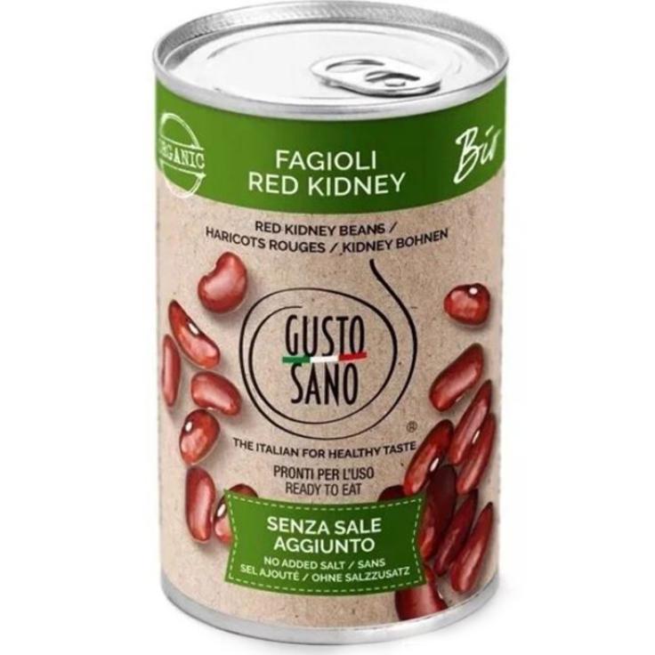 Фасоль красная Кидни консервированная органическая Gusto Sano 400 г