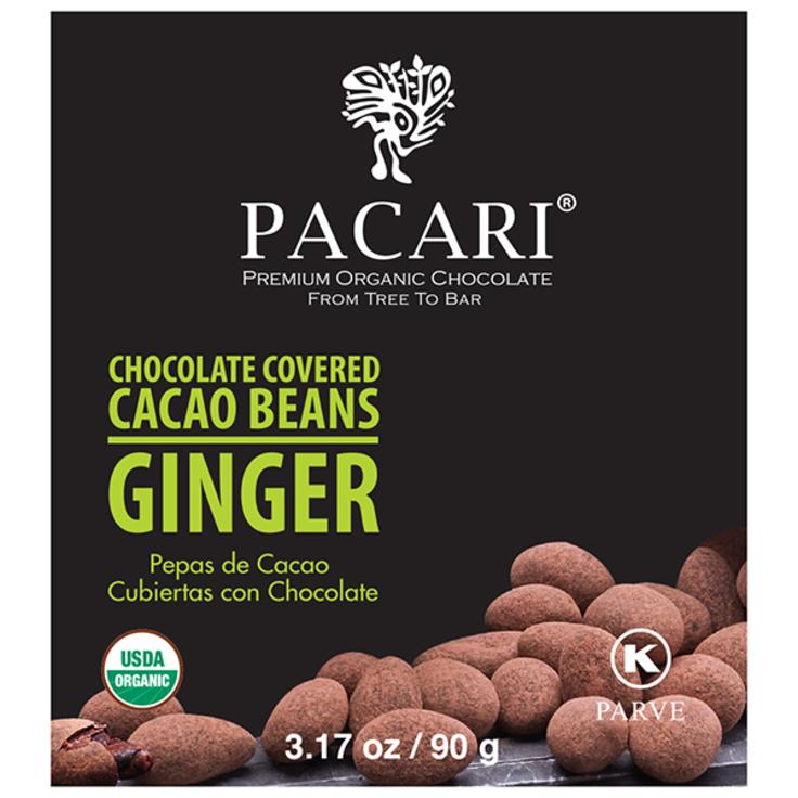 Какао-бобы в органическом шоколаде с имбирем Pacari, 90 г