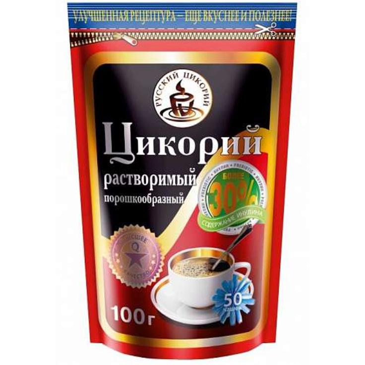 Цикорий натуральный растворимый в дой-паке "Русский цикорий", 100 г