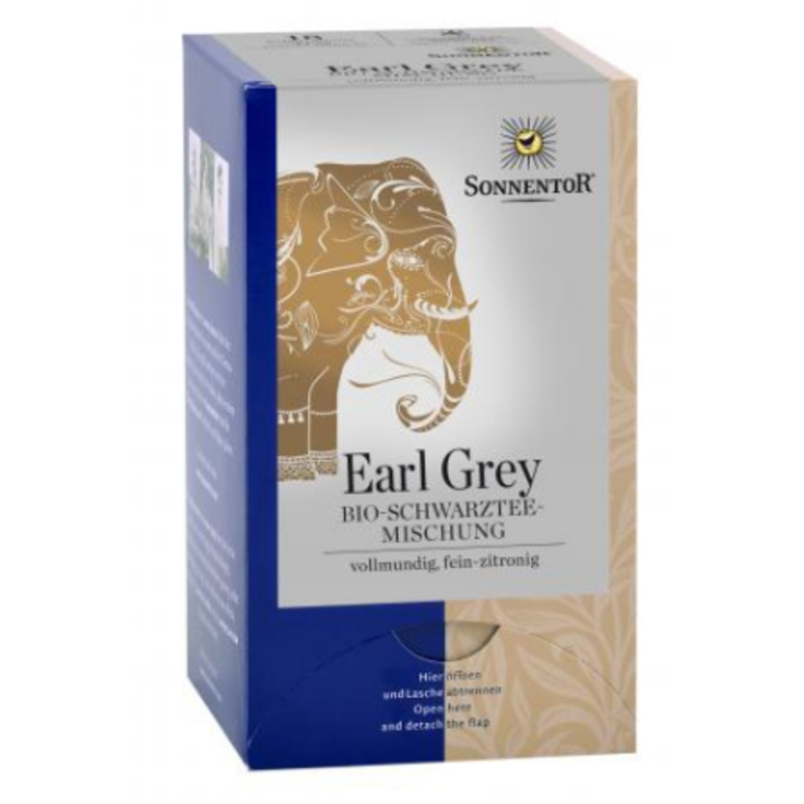 SONNENTOR органический черный чай "Эрл Грей" 18 пакетиков по 1.5 г