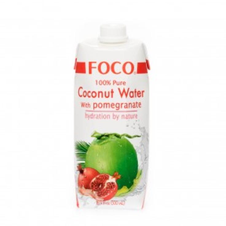 FOCO кокосовая вода с соком граната, 500 мл