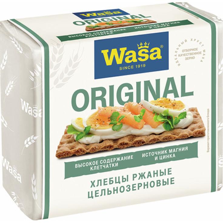 Хлебцы хрустящие ржаные цельнозерновые из Швеции Wasa 205 г