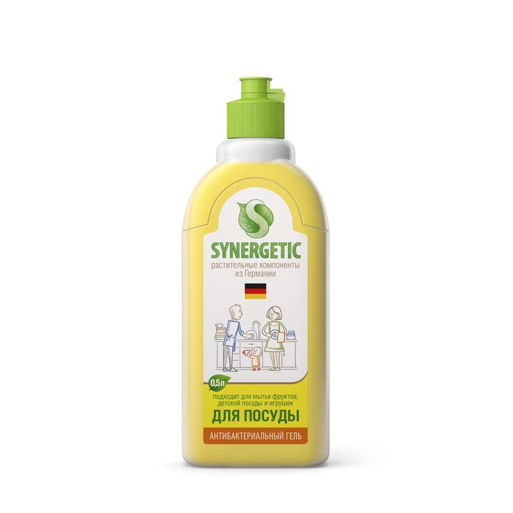 SYNERGETIC Биоразлагаемое средство для мытья посуды "Лимон" 500 мл