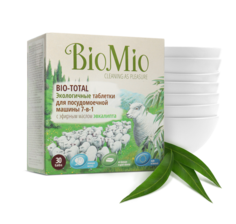 BioMio BIO-TOTAL таблетки для посудомоечной машины с эфирным маслом эвкалипта 30 штук